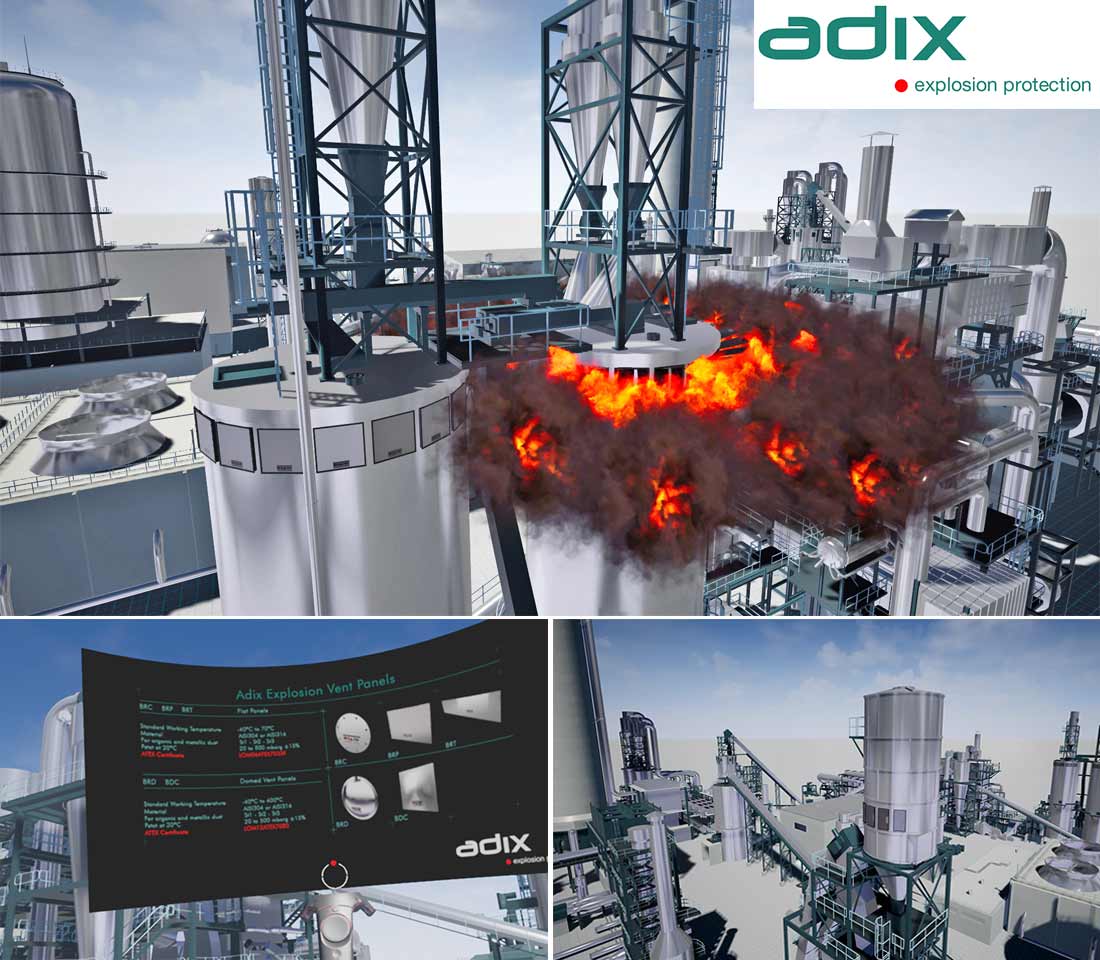 Virtual Reality von NewIP für industrielle Explosionsschutz-Technologien